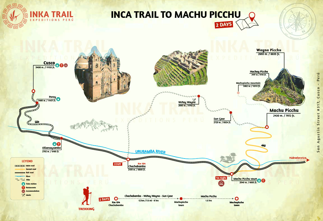 Map - Día 2: Aguas Calientes | Machu Picchu – Ollantaytambo – Cusco